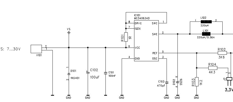 请问各位,用34063做5v输出稳压,为什么输出不能稳5v,随输入电压变动而