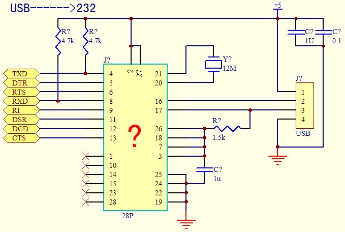 10.31-0005.jpg)   根据实物板画出的原理图 (原文件名:usb to 232.
