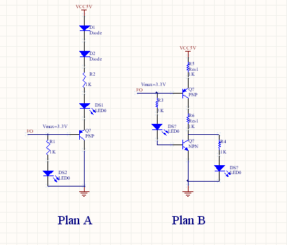 一个IO口,谁能用最少的元件,完成双色LED几种