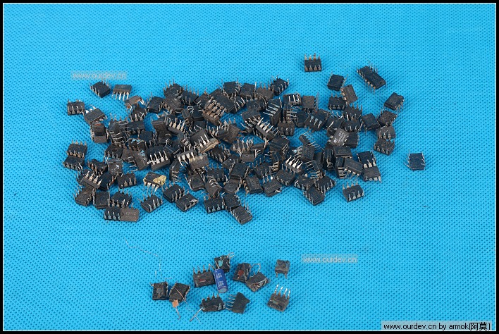 淘金四(25) 八脚直插混装拆机IC共计42斤， 每50克(约100个)11元含30%的损耗率 (amoBBS 阿莫电子论坛)