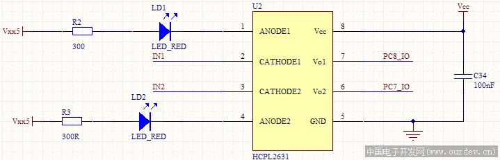 光耦hcpl2631与单片机连接问题 (amobbs.com 阿莫电子论坛 - 东莞阿莫电子网站)