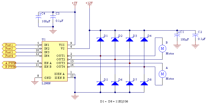 拔了isp就不能驅動步進電極 我用atmega16 l298 驅動步進電機,in1