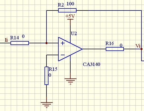 请教大家一个关于用运放ca3140实现电流转电压的电路有图