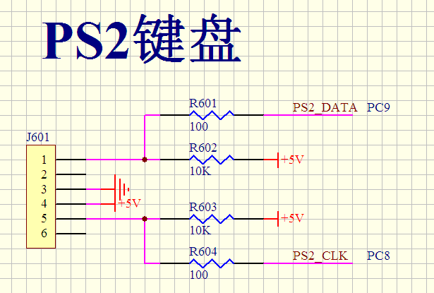 询问ps2键盘接33v的stm32单片机接到gpio不能容忍5v的