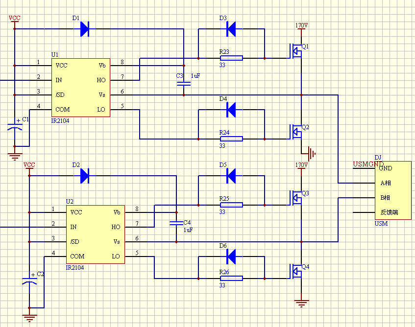 有关ir2104的自举电容和nmos选择问题