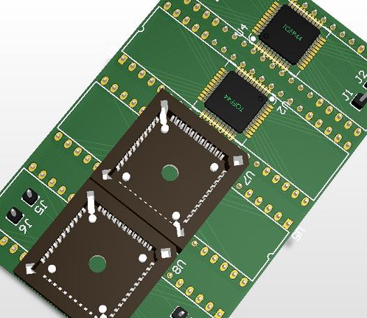 上传plcc44封装单片机的电路图库与plcc插座封装包括99se版本和ad dxp