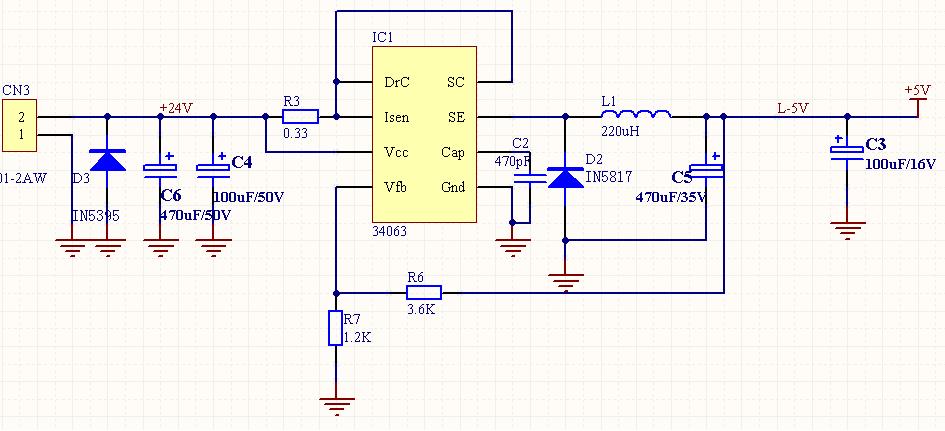 mc34063典型降压电路问题