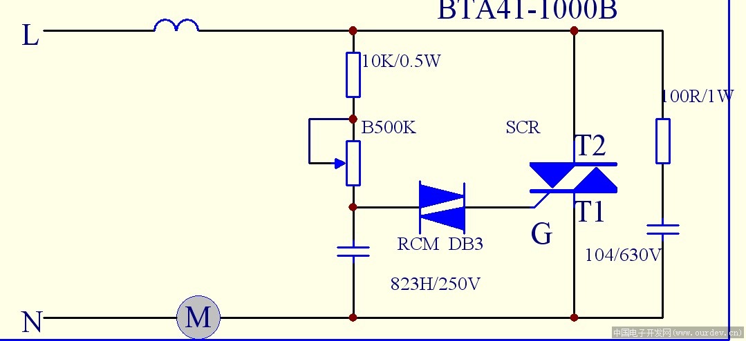 双向可控硅bta12电路图图片