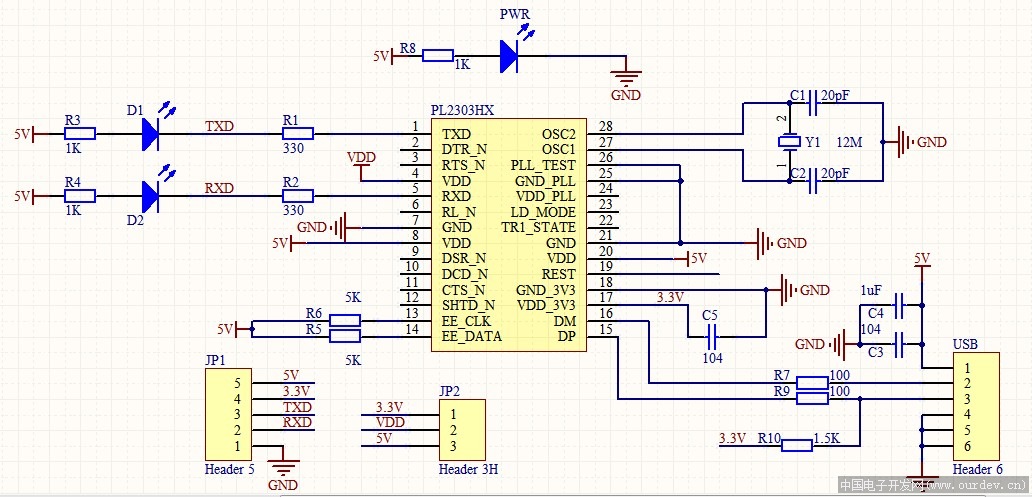 Usb ttl pl2303hx схема