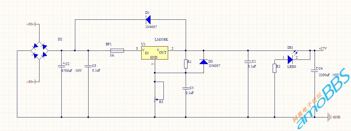 lm338大功率调压电路图图片