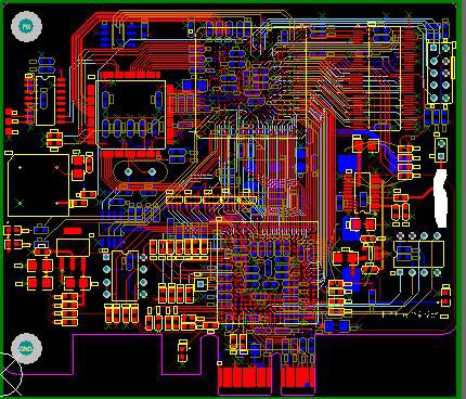 画了个6层pcb板,上面有2个bga封装的芯片,线宽最小6mil的fpga板卡